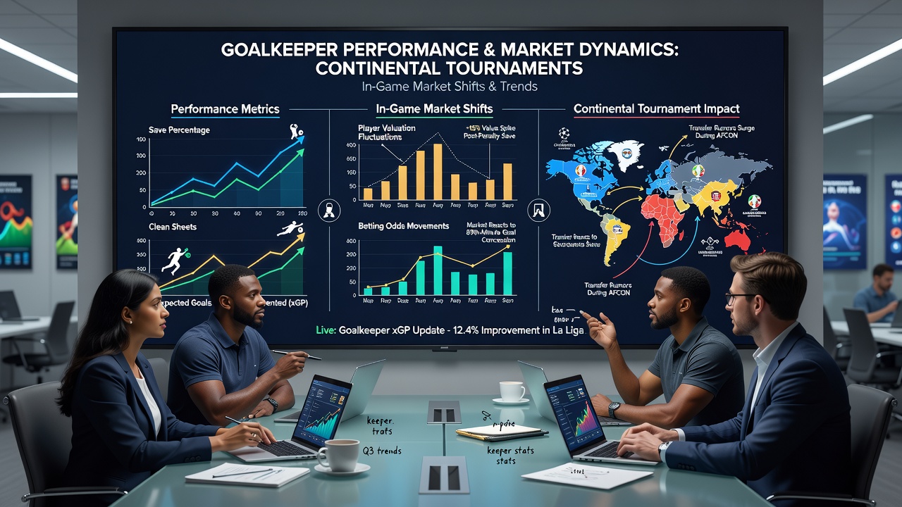 Live odds screen displaying rapid adjustments after a goalkeeper error in a continental tournament match
